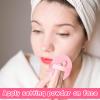 2 Pcs 2.1 Inch Pink Round Setting Puff Soft Powder Puffs for Body Includes 2pcs Container Small Makeup Puff Soft Velour Powder Puffs for Loose Body Skin-Friendly Beauty Makeup Tools view 2