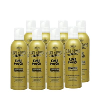 EBIN NEW YORK Braid Mousse  8x Curl & Twist Curl Mousse 354ml Defining Styling Foam for Braids, Twist-Outs, and Protective Styles  Moisturizing and Lightweight Formula  Gift Set (8 Items)