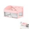 Makeup and Jewelry Organizer-Multilayer Transparent Drawer Storage,Desk Drawer Organizer-Cosmetics Jewelry Storage Cabinet,Desktop Rack for Stationery | Household Storage,for School Home (pink, S) view 1