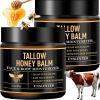 2PacksTallow and Honey Balm - Beef Tallow for Skin,Organic Grass-Fed Beef Tallow for Face & Body Moisturizer with Raw Honey,Moisturizing Cream for Soft,Smooth Skin - Handmade,All-NaturalUnscented view 1
