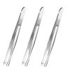 3 Pieces Stainless Steel Round Tip Tweezers Blunt Tip Tweezers Eyebrow Hair Removal Tweezer Makeup Cosmetic Tool Blunt Tips Tool view 1