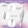 3 Pieces Stainless Steel Round Tip Tweezers Blunt Tip Tweezers Eyebrow Hair Removal Tweezer Makeup Cosmetic Tool Blunt Tips Tool view 2