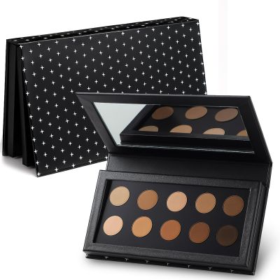 Acellegic Magnetic Makeup Palette Empty XL Large 2- Layers Book Shape Magnetic Eyeshadow Palette 8.66 x 4.57 Inches with Mirror, 20 Round Adhesive Stickers for DIY Eyeshadow Lipstick Blush Powder