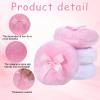 4 Pcs Large Powder Puff, 3.5 Inch Soft Fluffy Powder Puff for Body, Washable Reusable Makeup Puffs for Wet Dry Face & Body (Pink & White) view 2