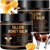 2PacksTallow and Honey Balm - Beef Tallow for Skin,Organic Grass-Fed Beef Tallow for Face & Body Moisturizer with Raw Honey,Moisturizing Cream for Soft,Smooth Skin - Handmade,All-Natural (Citrus) view 1