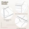 2 Pcs Stackable Clear Acrylic Organizer Box Vanity, Wide Large Cotton Pad Dispenser with Easy Access Hole and Drawer, Makeup Storage for Dresser and Bathroom Countertop view 3
