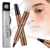 3D Magic Eyebrow Contouring Pen, 2025 New Waterproof Microblading Eyebrow Pencils for Women Girls, 4 Tipped Precise Medium Fine Eye Brow Pen for Eyebrow Makeup (Dark Brown) view 1