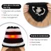 Hairro Hats With Hair Attached For Women Beanie Wig Straight Synthetic Knitted Hat For Winter Warm Pom Pom Slouchy Cable Hat 11" 200g #18 Ash Blonde view 3