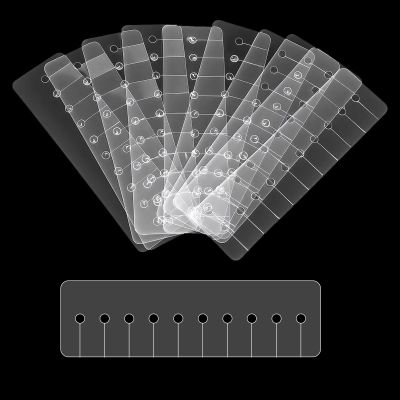 10 Pcs Heat Shield Guards for Hair Extension Fusion Glue Protector Templates Multi Hole Shield Spacers Clear Plastic Spacers