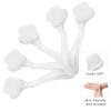 5PCS Nail Dust Brush, Portable Flexible Remover Nail Dust Collector Manicure Brush Clean up Tools for Home or Salon Use (white) view 4
