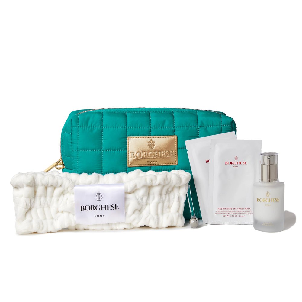 Borghese Spa Lift Eyes Kit Lifting Eye Cream, Sheet Masks, Headband, Massage Roller