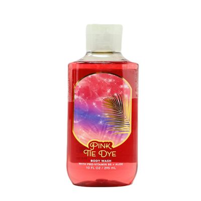 Bath and Body Body Wash/Shower Gel With Vitamin and aloe (10 FL OZ / 295 ML, Pink Tye Dye)