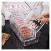 10/PCS Press-On Nail Storage Acrylic Boxes with Adhesive Sheets Transparent Clear Nail Boxes Jewelry Storage Tool&Accessories(10Pcs) view 2