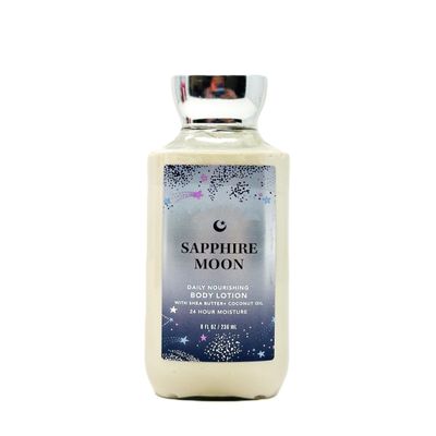 Bath and Body Daily Nourishing Body Lotion 24 Hour moisture (8 FL OZ / 236 ml, Sapphire Moon)