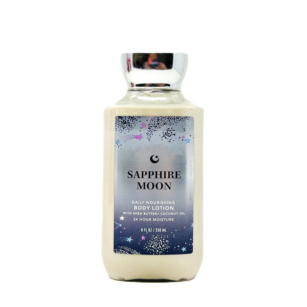 Bath and Body Daily Nourishing Body Lotion 24 Hour moisture (8 FL OZ / 236 ml, Sapphire Moon)