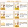 6-Step Foot Care System with Epsom Salt Soak, Callus Remover Gel, Sugar Scrub, Collagen Mask, Shea Butter Lotion, Massage Oil Candle + Disposable Pedicure Kit, Liner & Slippers. Milk & Honey 20 Set view 2