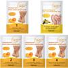Epsom Salt Soak, Callus Remover Gel, Extreme Sugar Scrub, Collagen Mask & Shea Butter Lotion  Professional Spa Foot Care System 5 Step Luxury Pedicure Kit. Orange 40 Set view 2