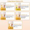 Epsom Salt Soak, Callus Remover Gel, Extreme Sugar Scrub, Collagen Mask & Shea Butter Lotion  Professional Spa Foot Care System 5 Step Luxury Pedicure Kit. Orange 12 Set view 3