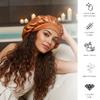 100% Mulberry Silk Medical Bonnet  Adjustable 19 Momme Double-Layer Reversible Hair Wrap  Stay-On Nurse Bonnet for Women, Long Curly Hair, Natural Hair Care, Real Silk Medical Cap  Handmade in USA (Copper) view 2
