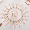 Upgrade 48 Pieces Disposable Mascara Wands Set, Include 24 Pcs Crystal Lash Spoolies Brush and 24 Pcs Reusable Keychain Empty Eyelash Brush Tubes Pink view 3
