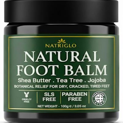 Organic Tea Tree Foot Balm for Dry Cracked Feet & Heels - Intensive Callus Remover & Foot Repair Cream with Shea Butter - Moisturizer for Rough Hard Skin & Cracked Heel Treatment for Men & Women