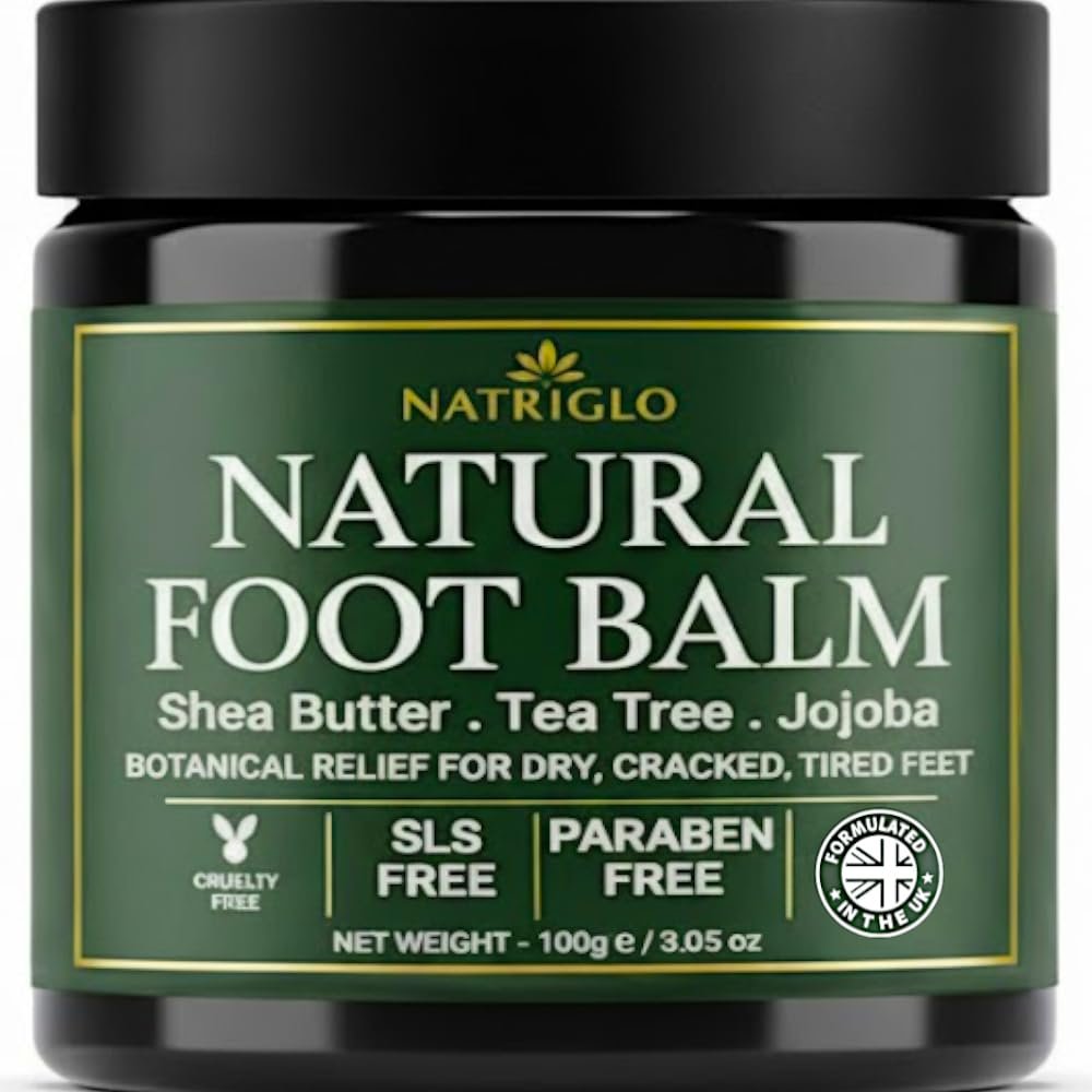 Organic Tea Tree Foot Balm for Dry Cracked Feet & Heels - Intensive Callus Remover & Foot Repair Cream with Shea Butter - Moisturizer for Rough Hard Skin & Cracked Heel Treatment for Men & Women