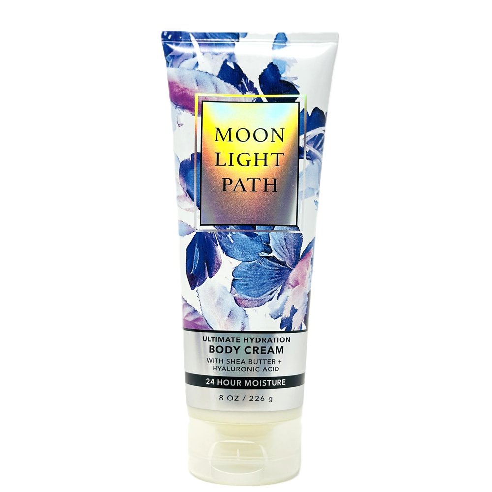 Bath and Body Ultimate Hydration Body Cream 24 hr Moisture (8 OZ / 226 g, Moon light Path)