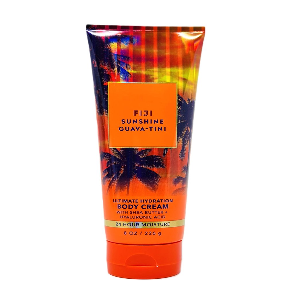 Bath and Body Ultimate Hydration Body Cream 24 hr Moisture (8 OZ / 226 g, Fiji Sunshine Guava Tini)