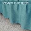 Bluea,160 * 68cm,LDLCYCN Short Massage Table Bed Skirt Shampoo Bed Cover with Elastic Band Lash Bed Skirt for All Season Skin-Friendly Spa Bed Cover Massage Table Accessories Washable view 4