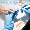 420 Pcs Handle Grip Nail Brush Bulk 5 Colors Nail Scrub Brush Pedicure Scrubbing Tool for Men and Women for Cleaner Nails and Toes view 3