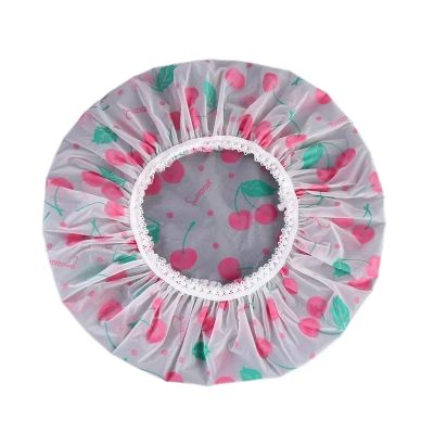 3PCS Reusable Waterproof Shower Cap with Elastic Band - Thickened Bathing Hat for Women, Ideal for Hair Salon & Home Use(A)