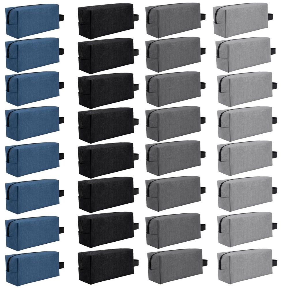 32 Pcs Travel Toiletry Bag for Men Women Bulk Large Water Resistant Shaving Bag Hanging Cosmetic Bag Makeup Travel Pouch Foldable Toiletry Organizer (Mixed Color)