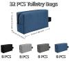 32 Pcs Travel Toiletry Bag for Men Women Bulk Large Water Resistant Shaving Bag Hanging Cosmetic Bag Makeup Travel Pouch Foldable Toiletry Organizer (Mixed Color) view 2