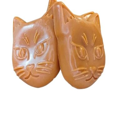 2 - Cat Face Shea Butter & Goatmilk Soap Set - Pumpkin Spice Scented