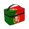 BOXILTD Portuguese flag Large Cosmetic Bag for Women - Travel Makeup Bag for Home, Gym, and Long Trips, Black view 2