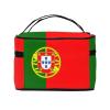 BOXILTD Portuguese flag Large Cosmetic Bag for Women - Travel Makeup Bag for Home, Gym, and Long Trips, Black view 3