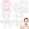 32 Silicone Anti-Wrinkle Patches For Face, Neck, And Chest, Reusable And Comfortable Facial Mask Kit For Wrinkle Reduction view 1