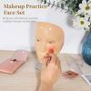 7-Color Eyeshadow, 8 Brushes, Silicone Makeup Face With Stand, Full Practice Kit For Beginners view 3