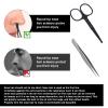 Small Grooming Scissors, Scissors for Nose Hair, Eyebrow Scissor, Stainless Steel Facial Scissor for Men Women, Eyebrow Nose Ear Mustache Beard Eyelash, 2PCS view 4