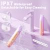 Bikini Trimmer for Women, Electric Razors with Dual Heads, Rechargeable Pubic Hair Trimmer with IPX7 Waterproof, Painless Pro Shaver for Underarm Leg Arm Body Face Private AreaDuskyRose view 3