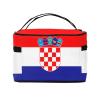 BOXILTD Republic of Croatia flag Large Cosmetic Bag for Women - Travel Makeup Bag for Home, Gym, and Long Trips, Black view 3