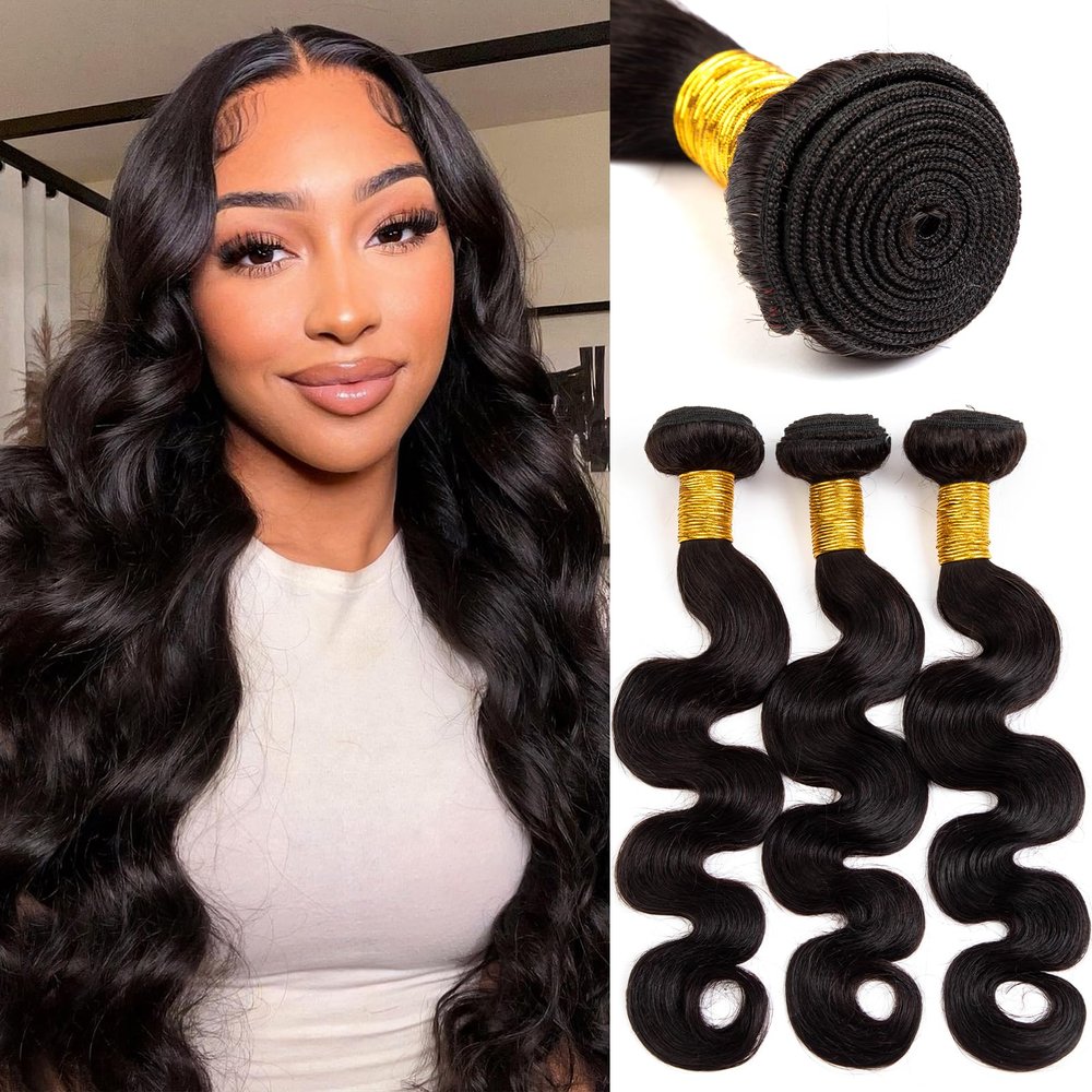 Human Hair Bundles Body Wave Natural Color, 18 18 18 Inch - 3 Bundles, Antousha Body Wave Bundles Human Hair 12A Unprocessed Brazilian Virgin Wavy Bundles for Black Women
