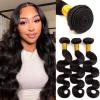 Human Hair Bundles Body Wave Natural Color, 18 18 18 Inch - 3 Bundles, Antousha Body Wave Bundles Human Hair 12A Unprocessed Brazilian Virgin Wavy Bundles for Black Women view 1