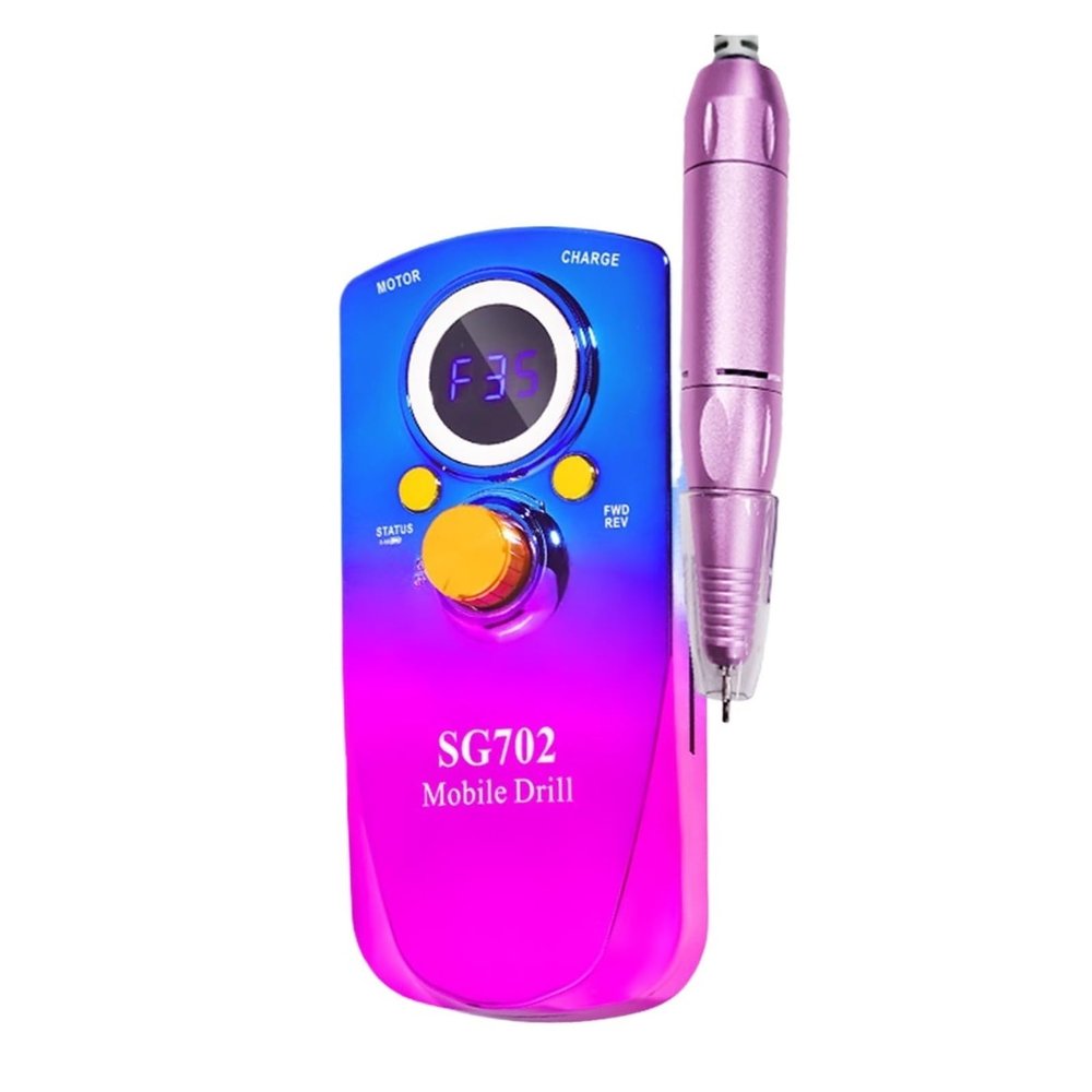 Rechargeable Electric Nail Drill Machine With USB Connect Polish Remover Set Manicure Sander Low Noise File(Blue)