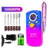 Rechargeable Electric Nail Drill Machine With USB Connect Polish Remover Set Manicure Sander Low Noise File(Blue) view 2