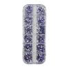 12 Grid Shimmering Nail Art Rhinestones, Flatback Gemstones for Versatile Decoration - Nails Shoes Makeup Bags (Purple) view 1