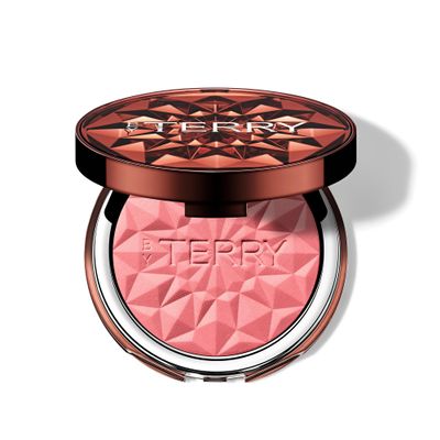 By Terry Tea To Tan Blush Powder - Organic Black Tea and Shea Butter Infused Blush for Cheeks - Vegan Skincare Face Makeup - N1 Rosy Romance - 0.24 oz