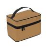 Brown Large Cosmetic Bag for Women - Travel Makeup Bag for Home, Gym, and Long Trips, Black view 2