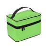 BOXILTD Solid Green Large Cosmetic Bag for Women - Travel Makeup Bag for Home, Gym, and Long Trips, Black view 2