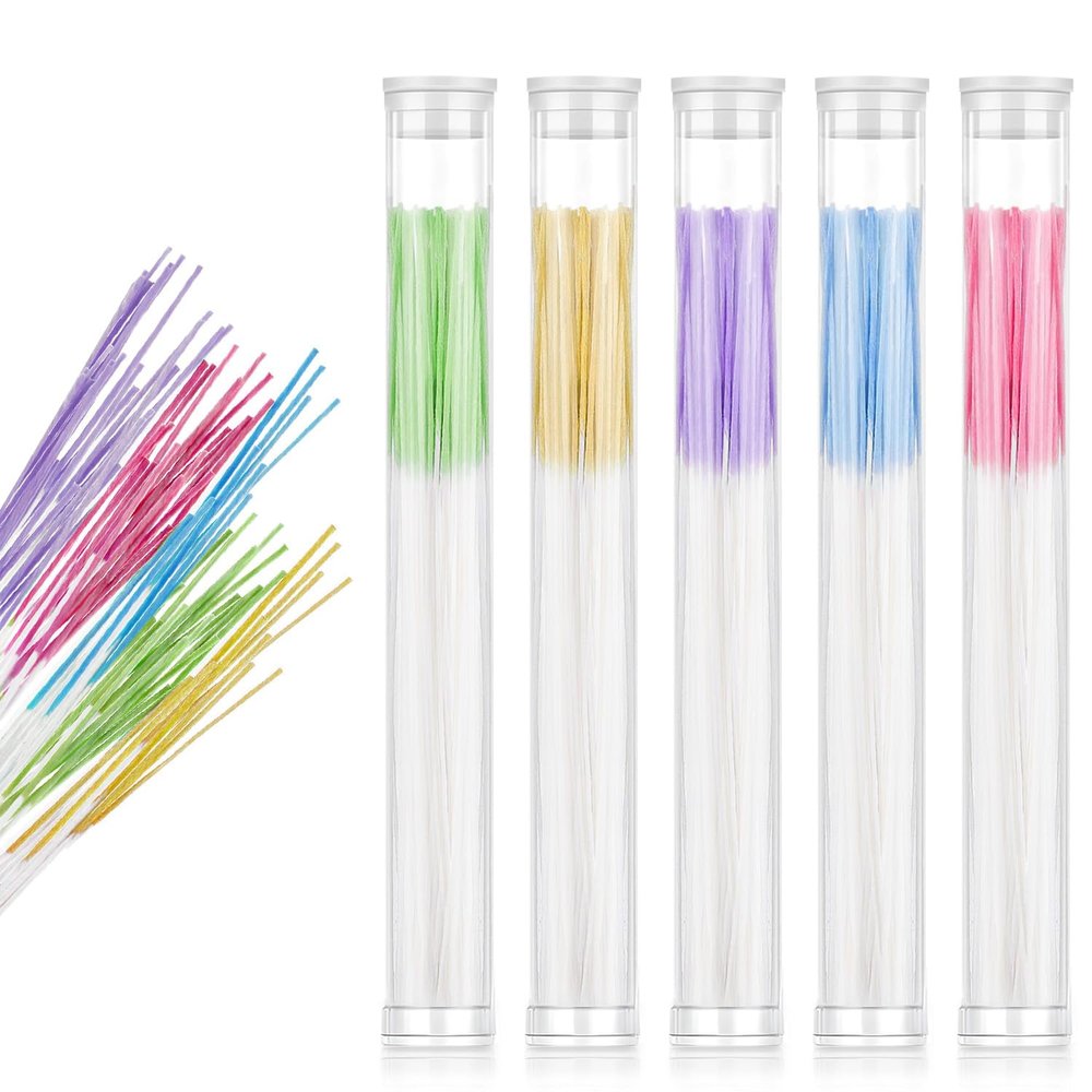 Ear Hole Cleaner 300Pcs Ear Piercing Cleaner Floss 5 Colors Earring Hole Cleaner for Girls Women Men,Disposable Piercing Cleaning Floss,Ear Piercing Care Cleaning Tool (5Colors 300Pcs)